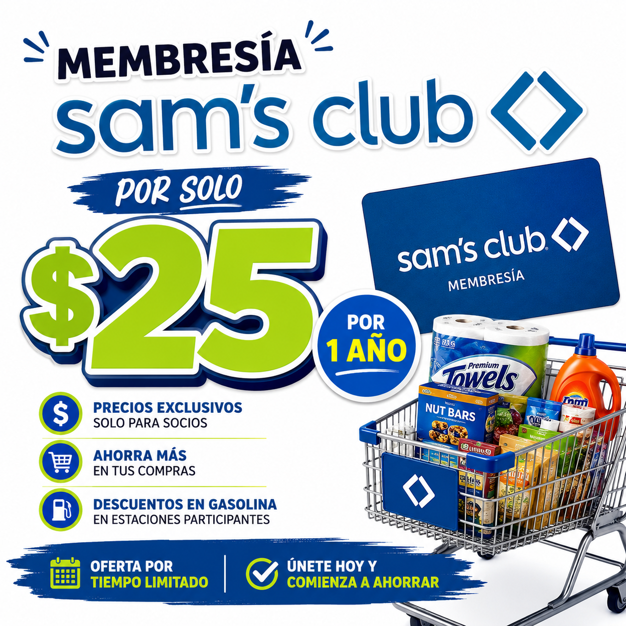 Oferta en membresia de Sams Club