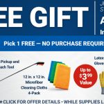 Herramienta, guantes, y microfibra gratis en Harbor Freight.
