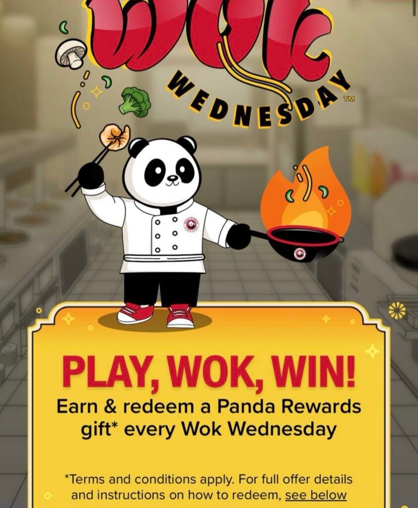 Gana con Panda Express cada Miercoles de recompensas.