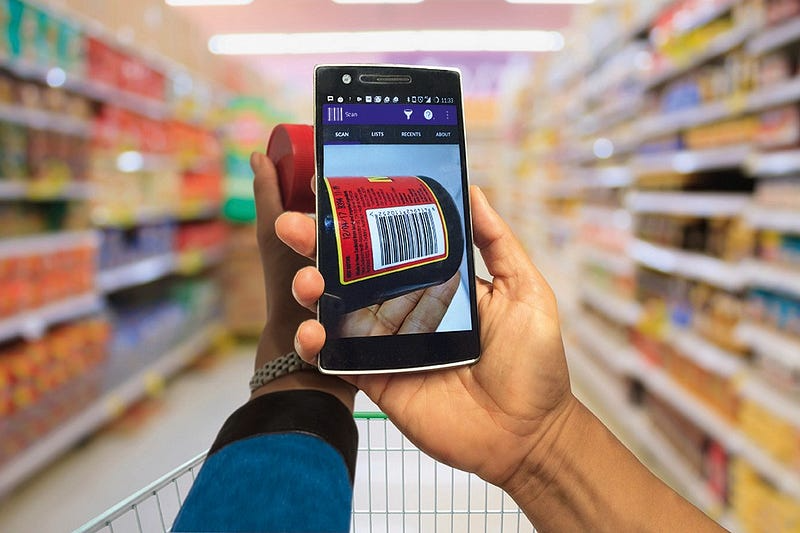 Escanea productos y gana tarjetas de regalo.