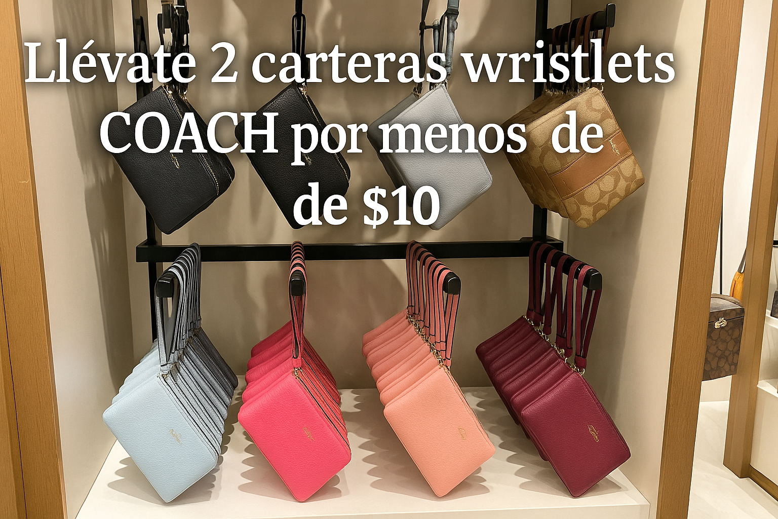 2 Coach wristlets por menos de $10