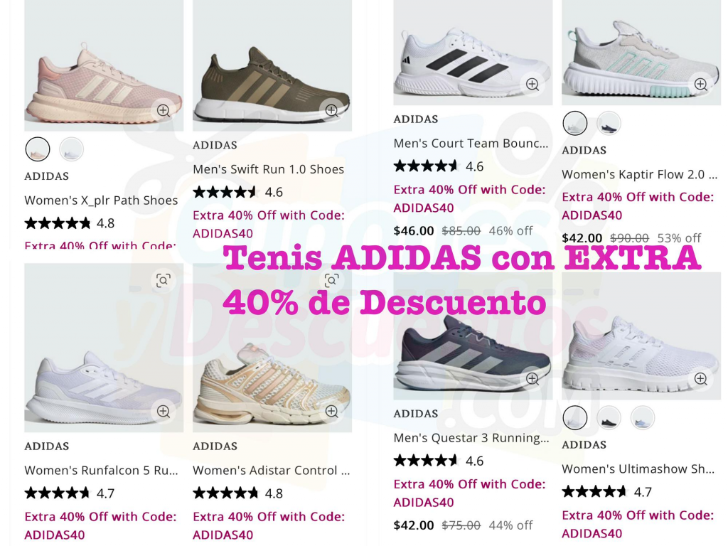 Doble descuento en calzado Adidas